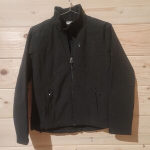 Vintage Double Diamond Fleece Lined Soft Shell Jacket Women's Black Size S 19x23